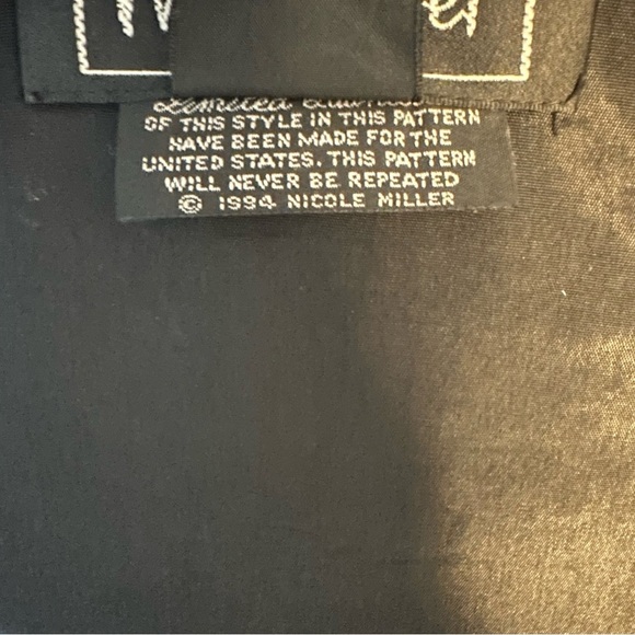 Vintage 1994 Nicole Miller Silk Vest Limited Edition - Picture 4 of 7